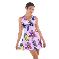 Flowers Petals Pineapples Fruit Cotton Racerback Dress