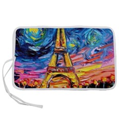 Eiffel Tower Starry Night Print Van Gogh Pen Storage Case (s)