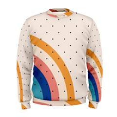 Abstract Geometric Bauhaus Polka Dots Retro Memphis Rainbow Men s Sweatshirt by Maspions