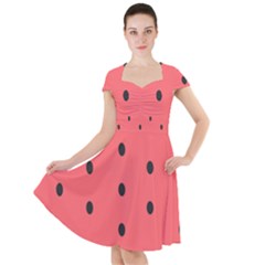 Watermelon Melon Fruit Healthy Food Meal Breakfast Lunch Juice Lemonade Summer Cap Sleeve Midi Dress