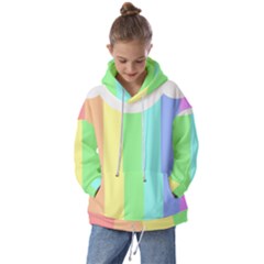 Rainbow Cloud Background Pastel Template Multi Coloured Abstract Kids  Oversized Hoodie