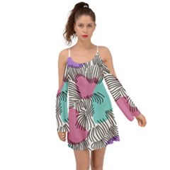 Lines Line Art Pastel Abstract Multicoloured Surfaces Art Boho Dress