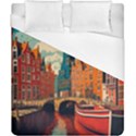 London England Bridge Europe Buildings Architecture Vintage Retro Town City Duvet Cover (California King Size) View1