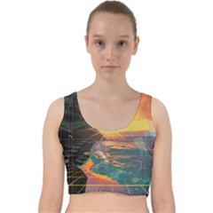 Pretty Art Nice Velvet Racer Back Crop Top