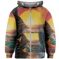 Pretty Art Nice Kids  Zipper Hoodie Without Drawstring