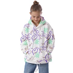 Fish Lilies Sea Aquatic Flowers Algae Bubble Animal Wildlife Nature Ocean Kids  Oversized Hoodie by Bedest