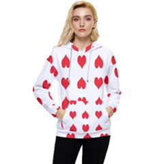 Heart Red Love Valentines Day Women s Lightweight Drawstring Hoodie by Bajindul