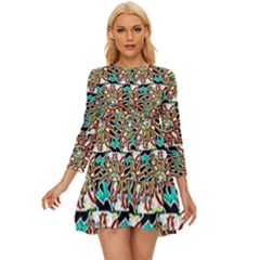 1447 Ericksays Tribal Long Sleeve Babydoll Dress by tratney