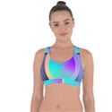 Circle Colorful Rainbow Spectrum Button Gradient Cross String Back Sports Bra View1