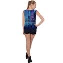 Digital Art Artwork Illustration Vector Buiding City Bubble Hem Chiffon Tank Top View2