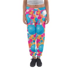 Circles Art Seamless Repeat Bright Colors Colorful Women s Jogger Sweatpants