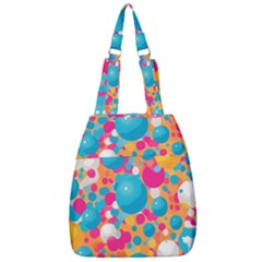 Circles Art Seamless Repeat Bright Colors Colorful Center Zip Backpack by Maspions