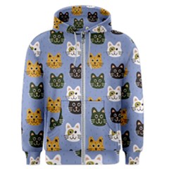 Cat Cat Background Animals Little Cat Pets Kittens Men s Zipper Hoodie by Maspions