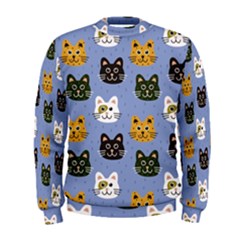 Cat Cat Background Animals Little Cat Pets Kittens Men s Sweatshirt