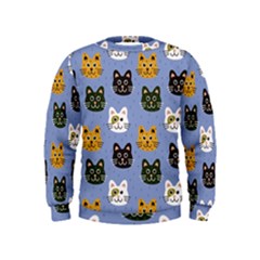 Cat Cat Background Animals Little Cat Pets Kittens Kids  Sweatshirt by Maspions