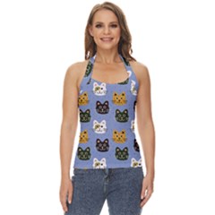 Cat Cat Background Animals Little Cat Pets Kittens Basic Halter Top by Maspions