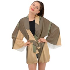 Abstract Texture, Retro Backgrounds Long Sleeve Kimono