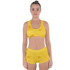 Cheese Texture, Yellow Backgronds, Food Textures, Slices Of Cheese Racerback Boyleg Bikini Set by nateshop