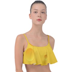 Cheese Texture, Yellow Backgronds, Food Textures, Slices Of Cheese Frill Bikini Top by nateshop