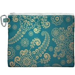European Pattern, Blue, Desenho, Retro, Style Canvas Cosmetic Bag (xxxl)