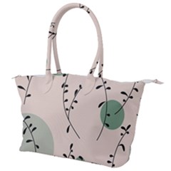 Plants Pattern Design Branches Branch Leaves Botanical Boho Bohemian Texture Drawing Circles Nature Canvas Shoulder Bag by Maspions