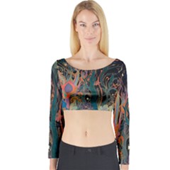 Trees Forest Mystical Forest Nature Junk Journal Landscape Long Sleeve Crop Top