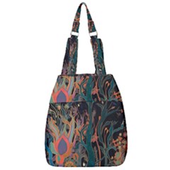 Trees Forest Mystical Forest Nature Junk Journal Landscape Center Zip Backpack by Maspions