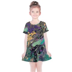 Flowers Trees Forest Mystical Forest Nature Kids  Simple Cotton Dress