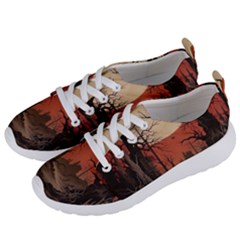 Comic Gothic Macabre Vampire Haunted Red Sky Women s Lightweight Sports Shoes by Maspions