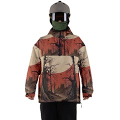 Comic Gothic Macabre Vampire Haunted Red Sky Men s Ski And Snowboard Waterproof Breathable Jacket by Maspions