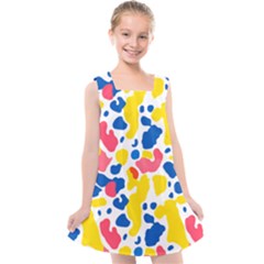 Colored Blots Painting Abstract Art Expression Creation Color Palette Paints Smears Experiments Mode Kids  Cross Back Dress