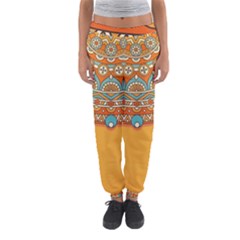 Mandala Orange Women s Jogger Sweatpants by goljakoff