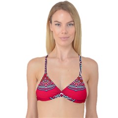 Mandala Red Reversible Tri Bikini Top by goljakoff