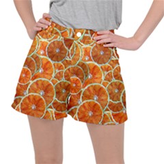 Oranges Patterns Tropical Fruits, Citrus Fruits Women s Ripstop Shorts by nateshop