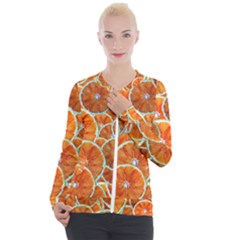 Oranges Patterns Tropical Fruits, Citrus Fruits Casual Zip Up Jacket by nateshop