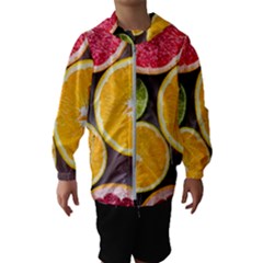 Oranges, Grapefruits, Lemons, Limes, Fruits Kids  Hooded Windbreaker by nateshop