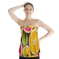 Oranges, Grapefruits, Lemons, Limes, Fruits Strapless Top by nateshop