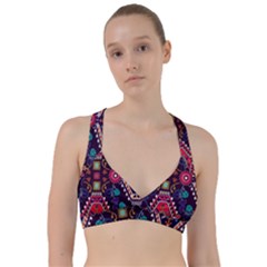 Pattern, Ornament, Motif, Colorful Sweetheart Sports Bra by nateshop