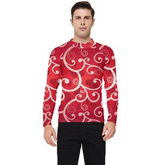 Patterns, Corazones, Texture, Red, Men s Long Sleeve Rash Guard by nateshop