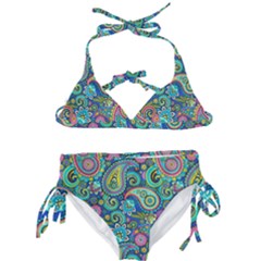 Patterns, Green Background, Texture Kids  Classic Bikini Set