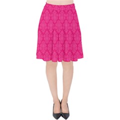 Pink Pattern, Abstract, Background, Bright, Desenho Velvet High Waist Skirt