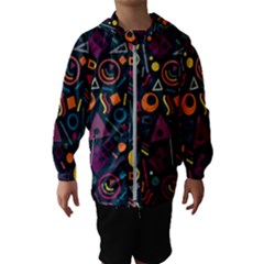 Random, Abstract, Forma, Cube, Triangle, Creative Kids  Hooded Windbreaker by nateshop