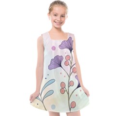 Flower Paint Flora Nature Plant Kids  Cross Back Dress