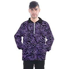 Enigmatic Plum Mosaic Men s Half Zip Pullover by dflcprintsclothing