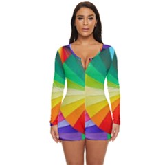 Bring Colors To Your Day Long Sleeve Boyleg Swimsuit