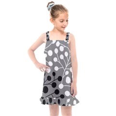 Abstract Nature Black White Kids  Overall Dress