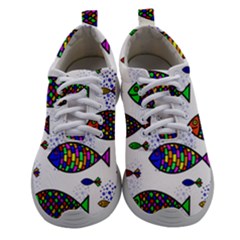 Fish Abstract Colorful Women Athletic Shoes