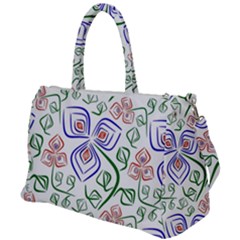 Bloom Nature Plant Pattern Duffel Travel Bag