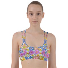 Bloom Flora Pattern Printing Line Them Up Sports Bra