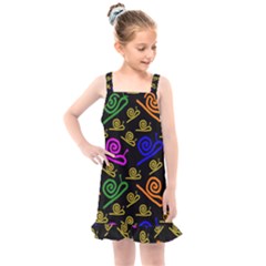 Pattern-repetition-snail-blue Kids  Overall Dress